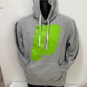 Prince Gray Hoodie with Neon Green Logo